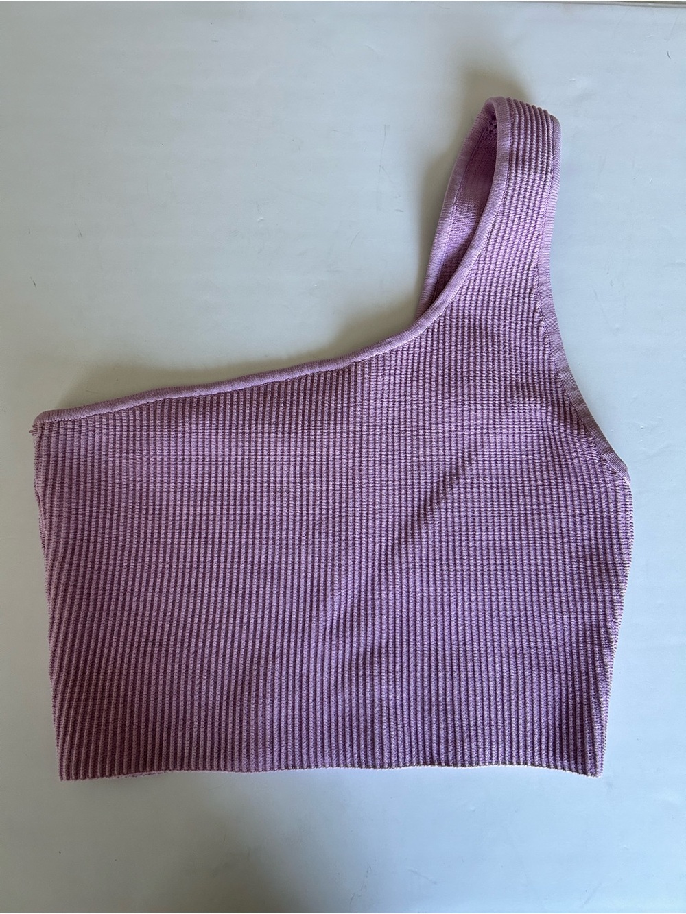 Aritzia babaton sculpt knit one shoulder cropped tank Sz MEDIUM